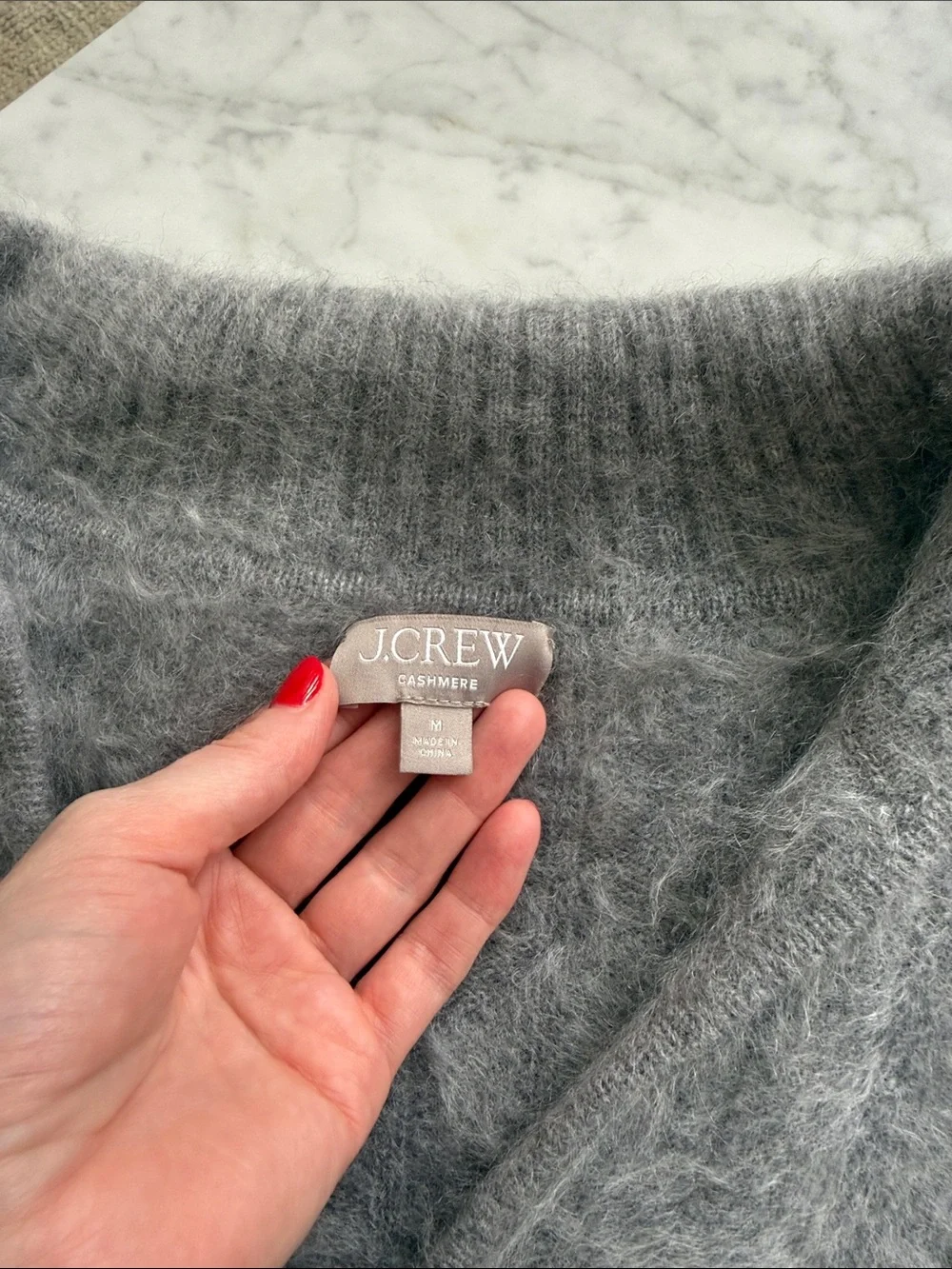 J. Crew brushed cashmere sailor collar sweater